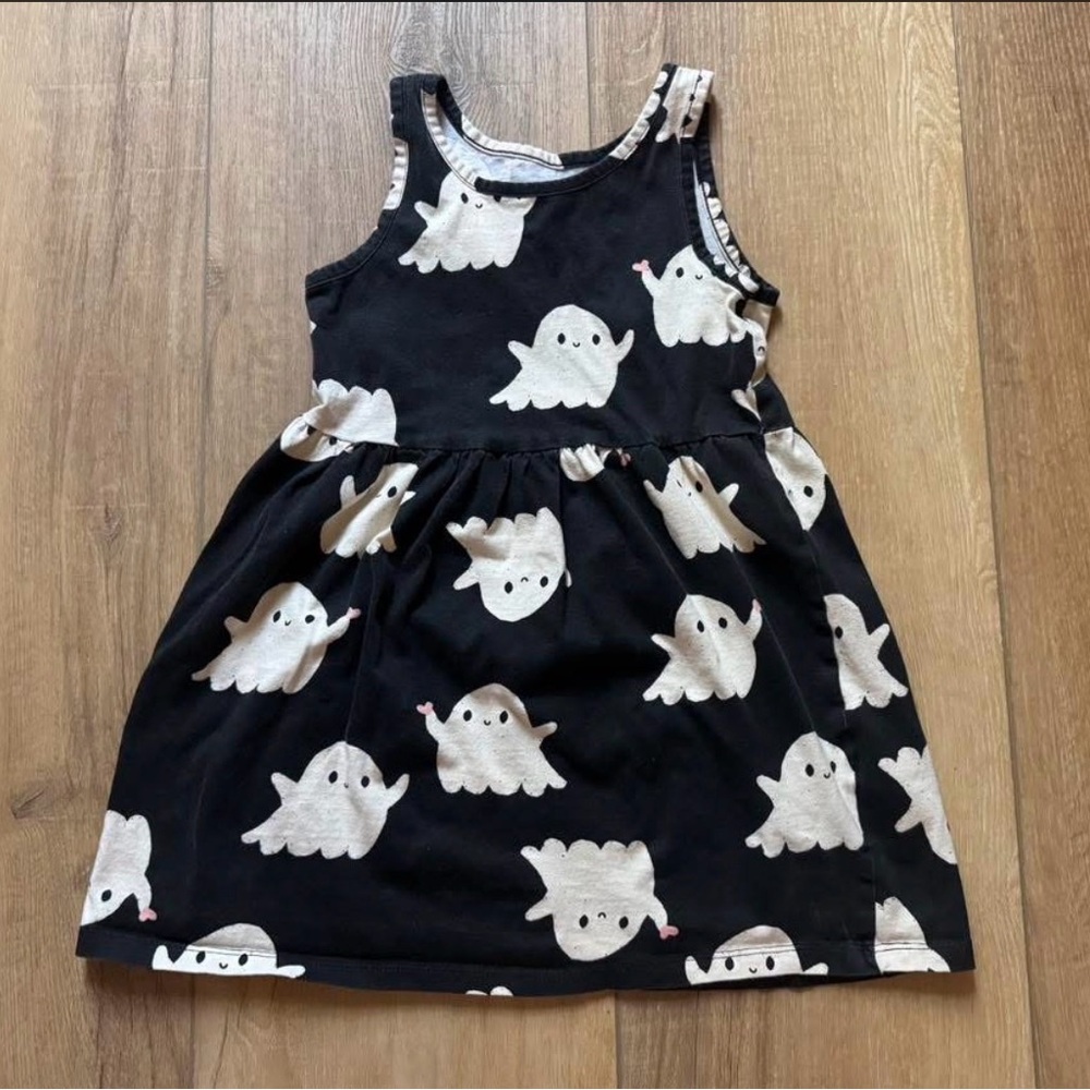 H&M Black and White Ghost Print Kids Dress